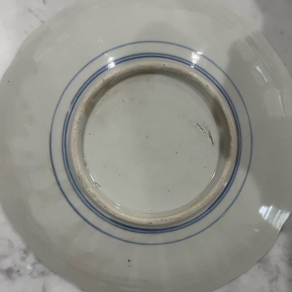 Blue and White Floral Decorative Plate - Picture 4 of 5